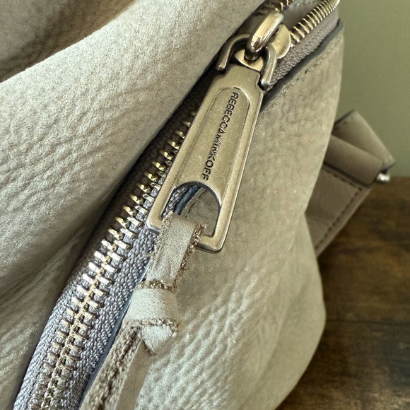 Rebecca Minkoff Julian Light Gray Leather Backpack Bag - Picture 5 of 12